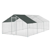 Gabbia per Pollame Wels con Tettuccio Parasole e Recinzione Rete Metallica 3x6x2 m pro.tec