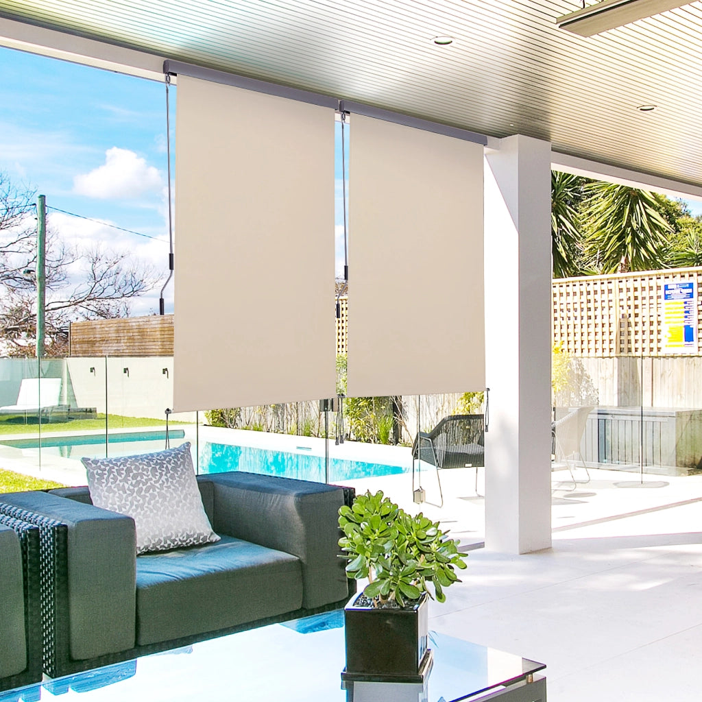 Tenda da balcone verticale ¨C zephmum ¨C crema bianco 200x120 cm