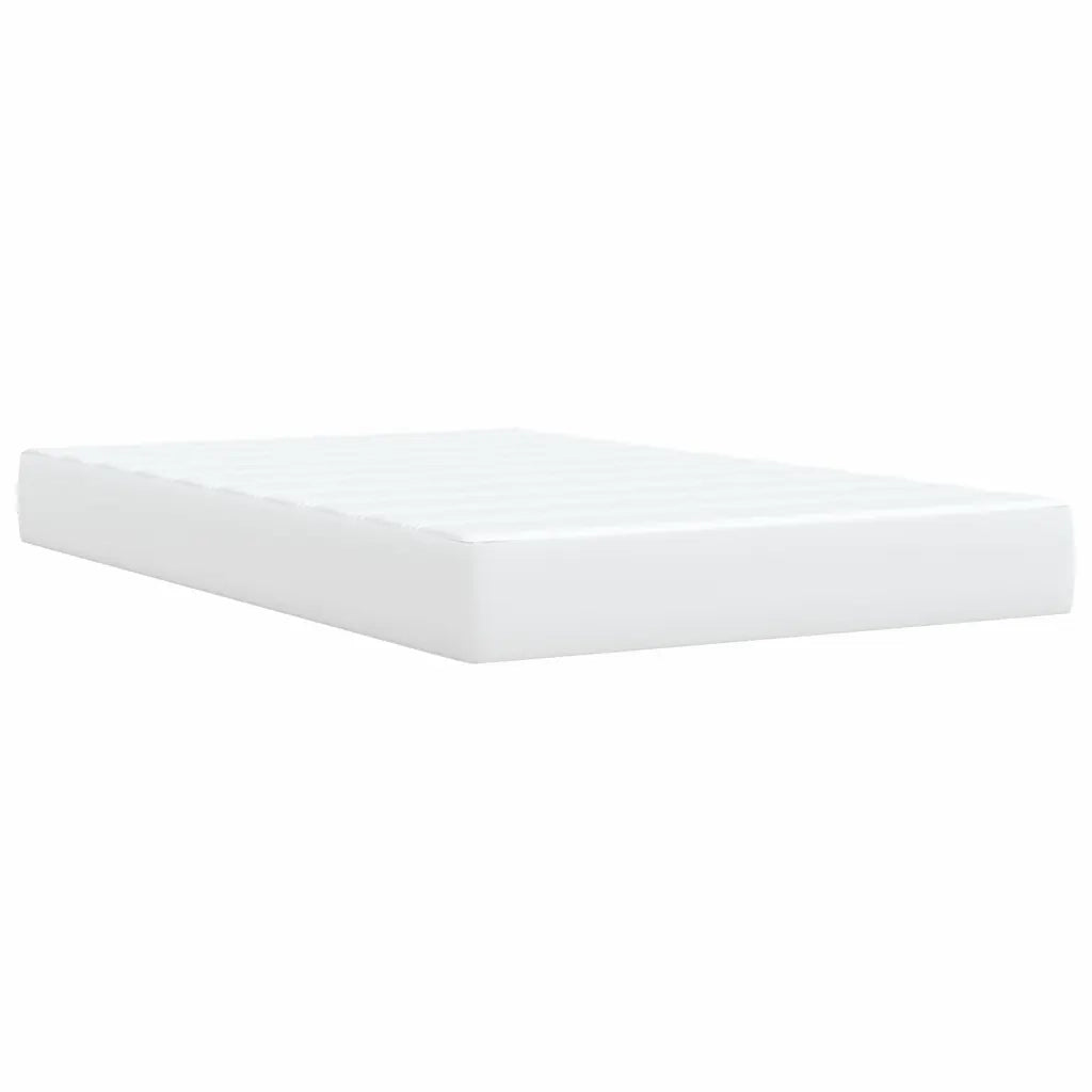 Giroletto a Molle con Materasso Bianco 120x190 cm in Similpelle