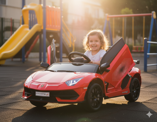 Macchina Elettrica per Bambini 12V con Licenza Lamborghini Aventador SVJ Small Rossa