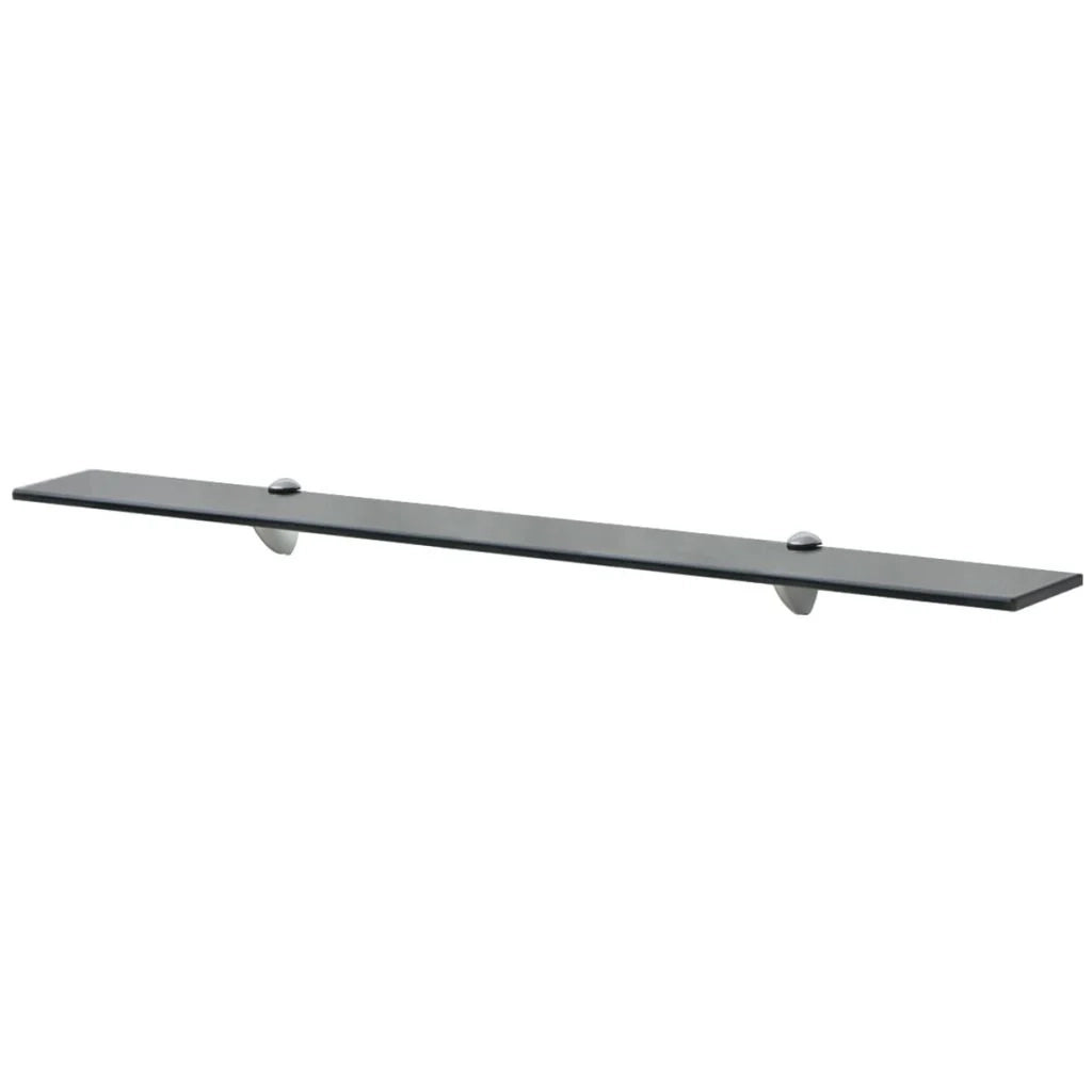 Mensola/armadietto in vetro da parete 90 x 20 cm spessore 8 mm nero 2702157/2