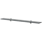 Mensola/armadietto in vetro da parete 90 x 20 cm spessore 8 mm nero 2702157/2
