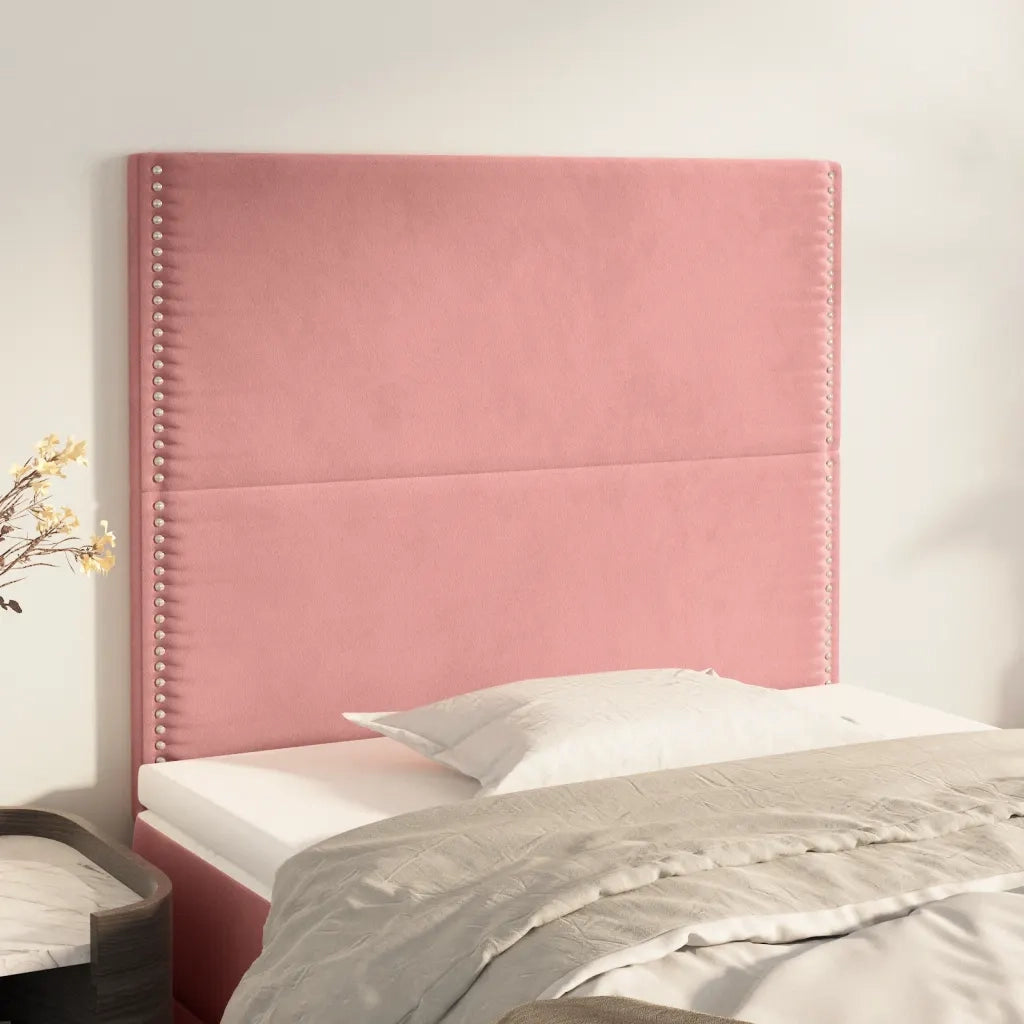 Testiera Rosa 90x5x118/128 cm Velluto 3116233