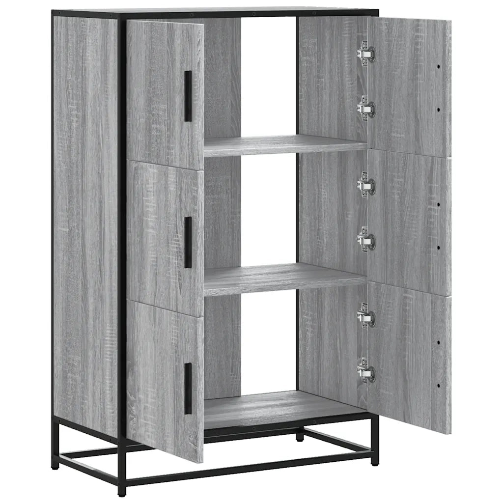 Credenza-Buffet-Armadio da cucina Grigio Sonoma 68x35x106,5 cm Legno Multistrato Metallo