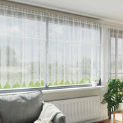 Tenda in Pizzo con tende Bianco 160 x 600 cm Poliestere 4107817
