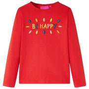 Maglietta per Bambini a Maniche Lunghe Rossa 116cod mxl 108432