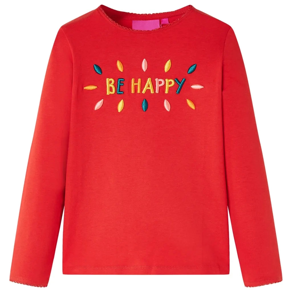 Maglietta per Bambini a Maniche Lunghe Rossa 116cod mxl 108432