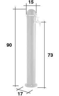 Fontana da Giardino con Rubinetto in Alluminio Morelli Lola