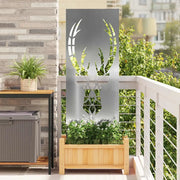 vidaXL Pannello Decorativo da Giardino Argento 50 x 140 cm