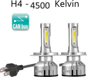 Lampada LED H4 3000K - auto motocicletta - 18000 lumen - 72W - set da 2