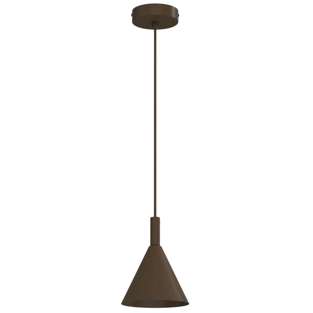 Lampada a sospensione Vins 1xGU10 marrone acciaio Luminex