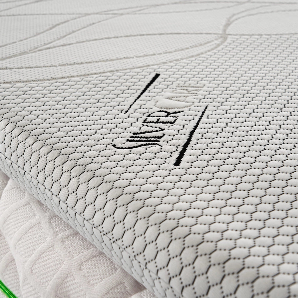 Topper Matrimoniale 200x200 in memory foam 5 cm con rivestimento Silver Fresh completamente sfoderabile