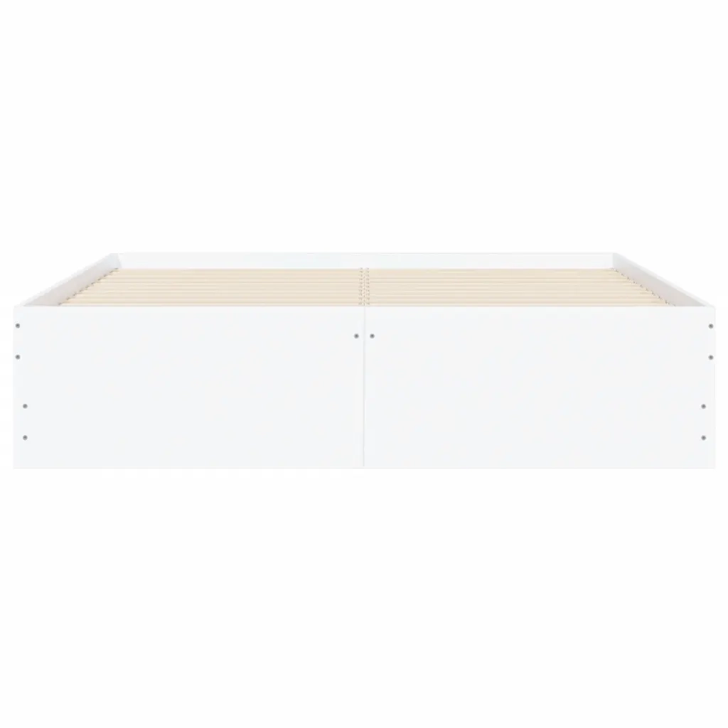 Giroletto con Cassetti Bianco 135x190 cm in Legno Multistrato