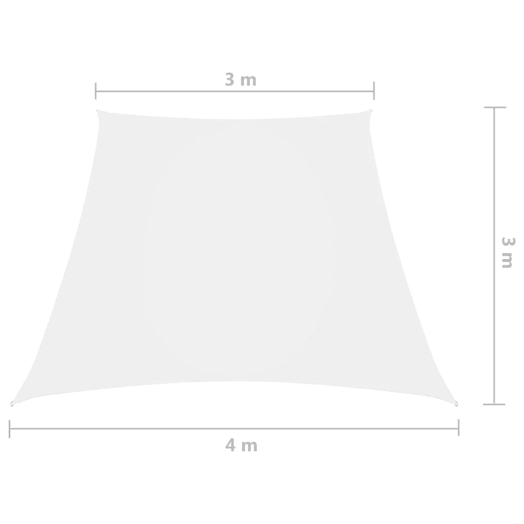 Vela ombreggiante/ombrellone tessuto Oxford trapezoidale 3/4 x 3 m bianco 02_0009761