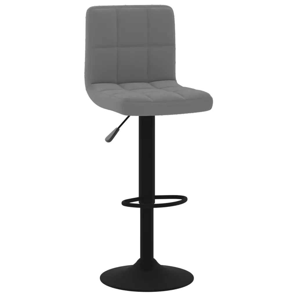 Sgabello da Bar Grigio Scuro in Velluto 334295