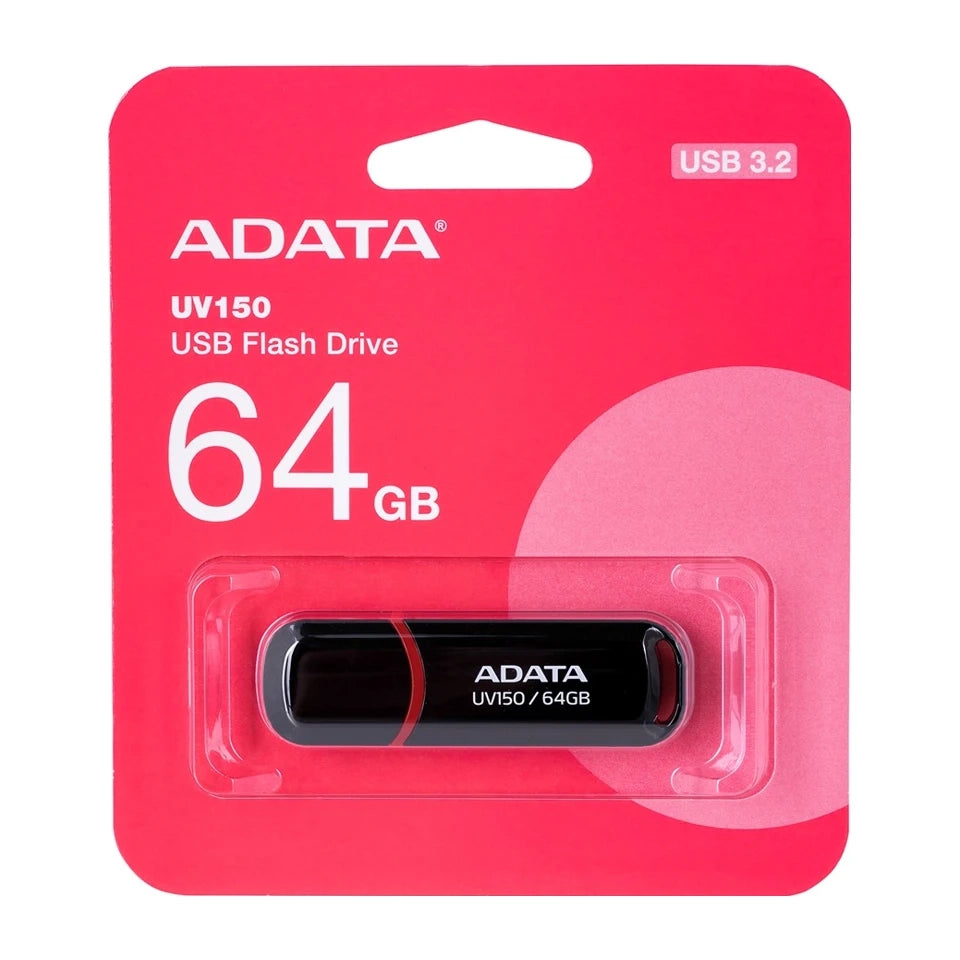 ADATA 64GB DashDrive UV150 Chiavetta USB USB Tipo-A 3.2 Gen 1 (3.1 Gen 1) Nero