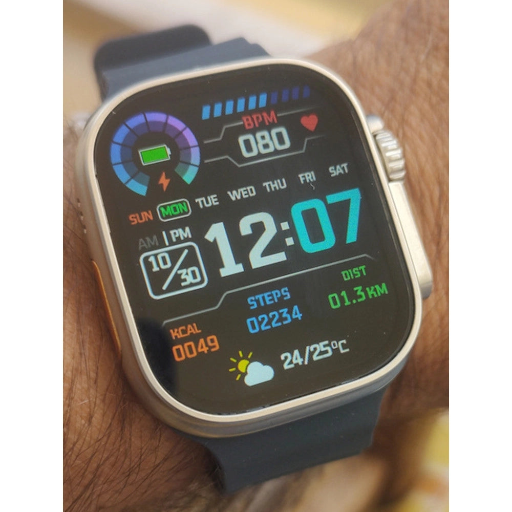 Trade Shop - Smartwatch Qu50 Hd Orologio Digitale Intelligente Cardiofrequenzimetro Contapassi Bluetooth -