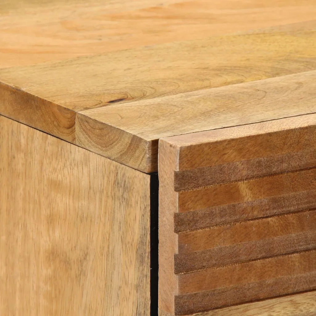vidaXL Comodino Marrone 50x33x60 cm in Legno Massello di Mango