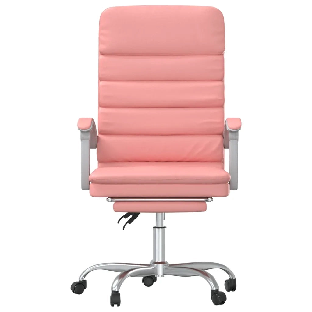 Poltrona da Ufficio Massaggiante Reclinabile rosa in Similpelle