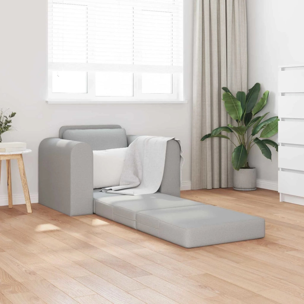 Divano letto | Sof¨¤ letto | Letto singolo Grigio Nuvola 98 x 71 x 83 cm Tessuto