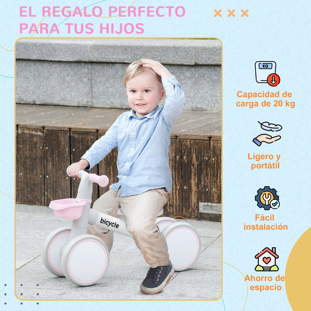 Bicicletta senza Pedali per Bambini ¨C Minimal ¨C Rosa 56x27x39 cm
