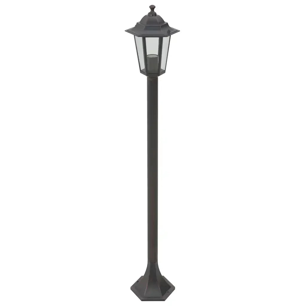 Set di 6 luci da giardino funzionali con paletto 110 x 19 cm alluminio bronzo 02_0045887