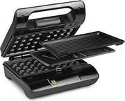 Griglia Apparecchio Piastre Sganciabili - Contattigrill con Piastre Sganciabili - Piastre per Griglia - Panini Fritto con Piastre Sganciabili - 3-in-1, 2000 W, 5 Nivele di Blocco