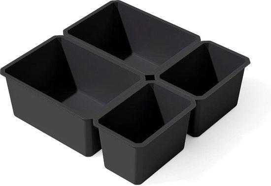 Organizzatore per la cabina da bagno - Cubi per un ordine perfetto - Set da 4 - Grigio antracite