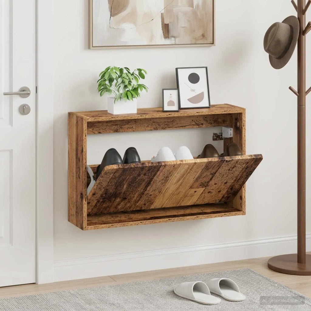 Mobiletto per Scarpe da Muro ZWOLLE 71 x 17 x 43 cm 896413