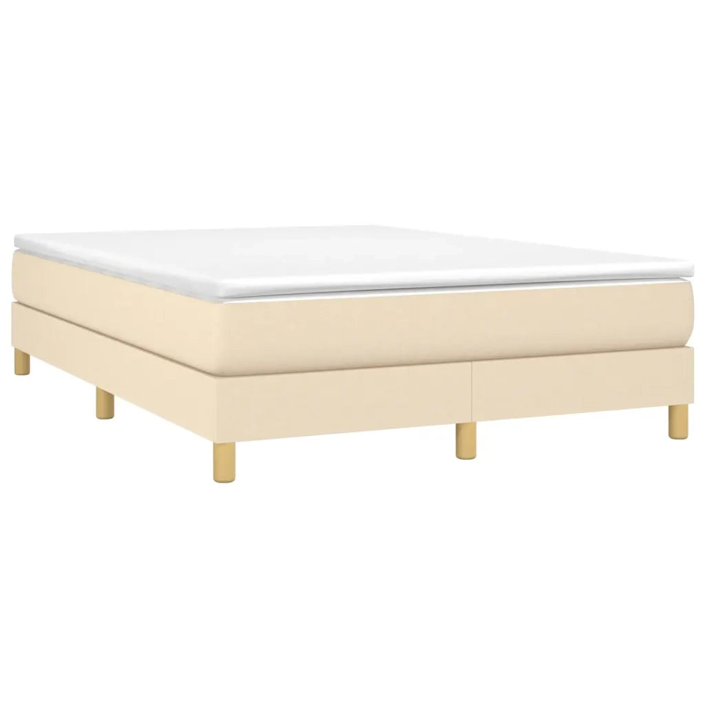 Struttura Letto a Rete a Molle Crema 140x200 cm in Tessuto 3120619