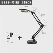 Lampada a LED con ingrandimento 8x con chiodo e piede - 3 modalità di colore con touch - ingranditore per lettura, fai da te e hobby