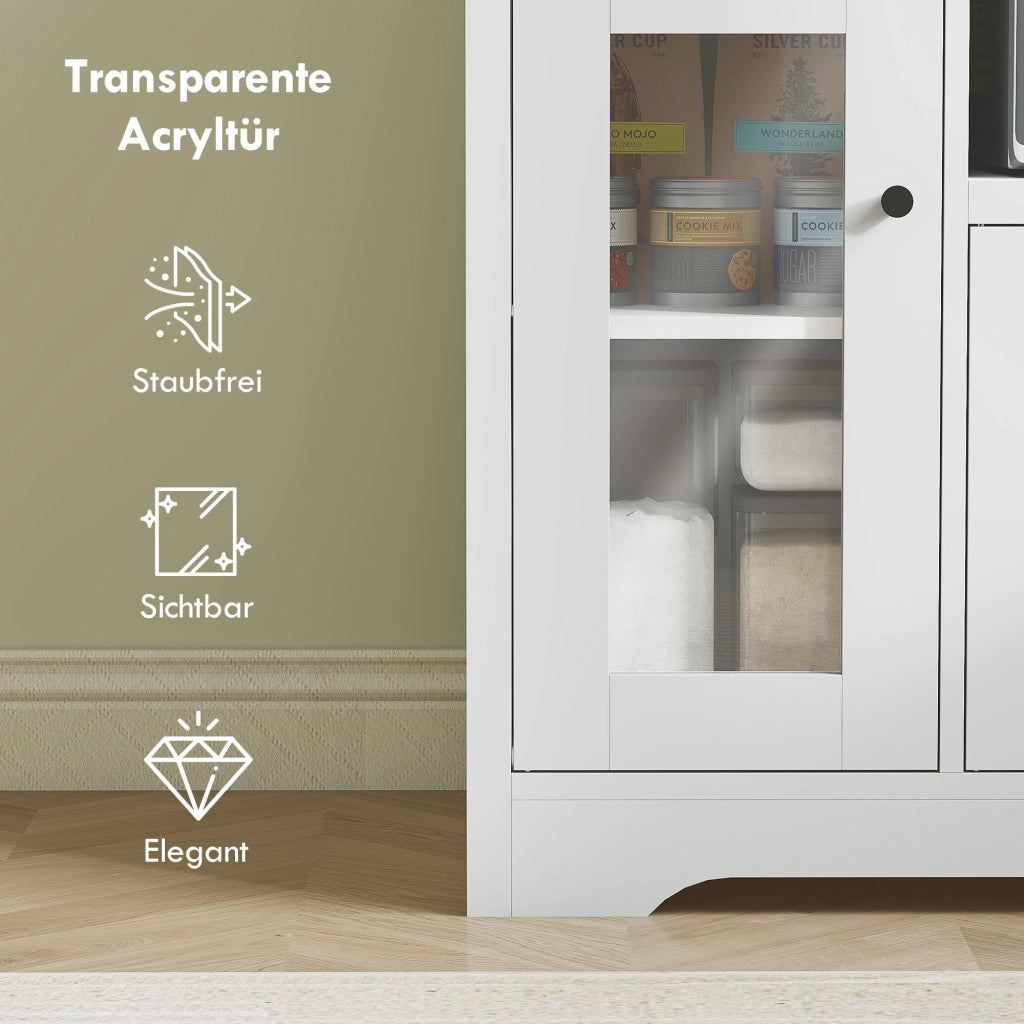 Armadio cucina con 2 ante, cassetto e vano aperto ¨C zephmum ¨C Bianco 80x35x72cm