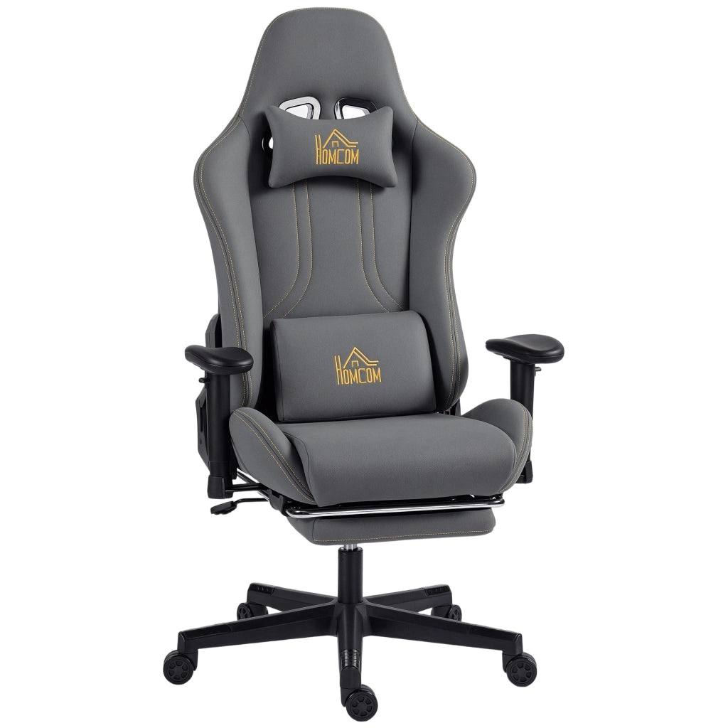 Sedia da gaming ergonomica con braccioli 3D e supporto lombare regolabile ¨C zephmum ¨C Grigio