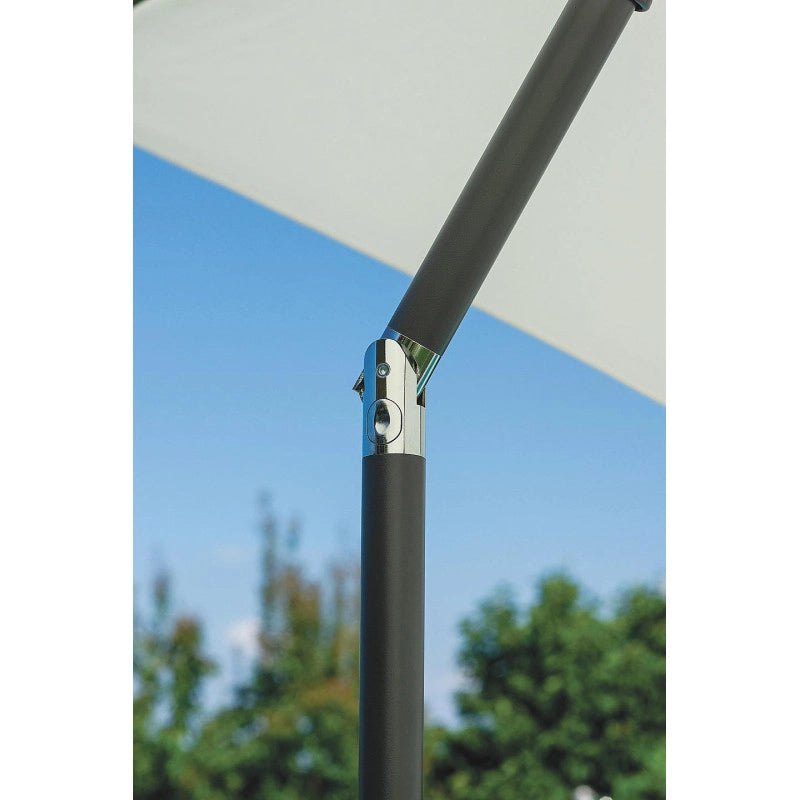 Ombrellone 2 X 2 Fusto Alluminio Antracite Poliestere Ecru' Moia