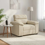 vidaXL Poltrona Crema 60 cm in Tessuto