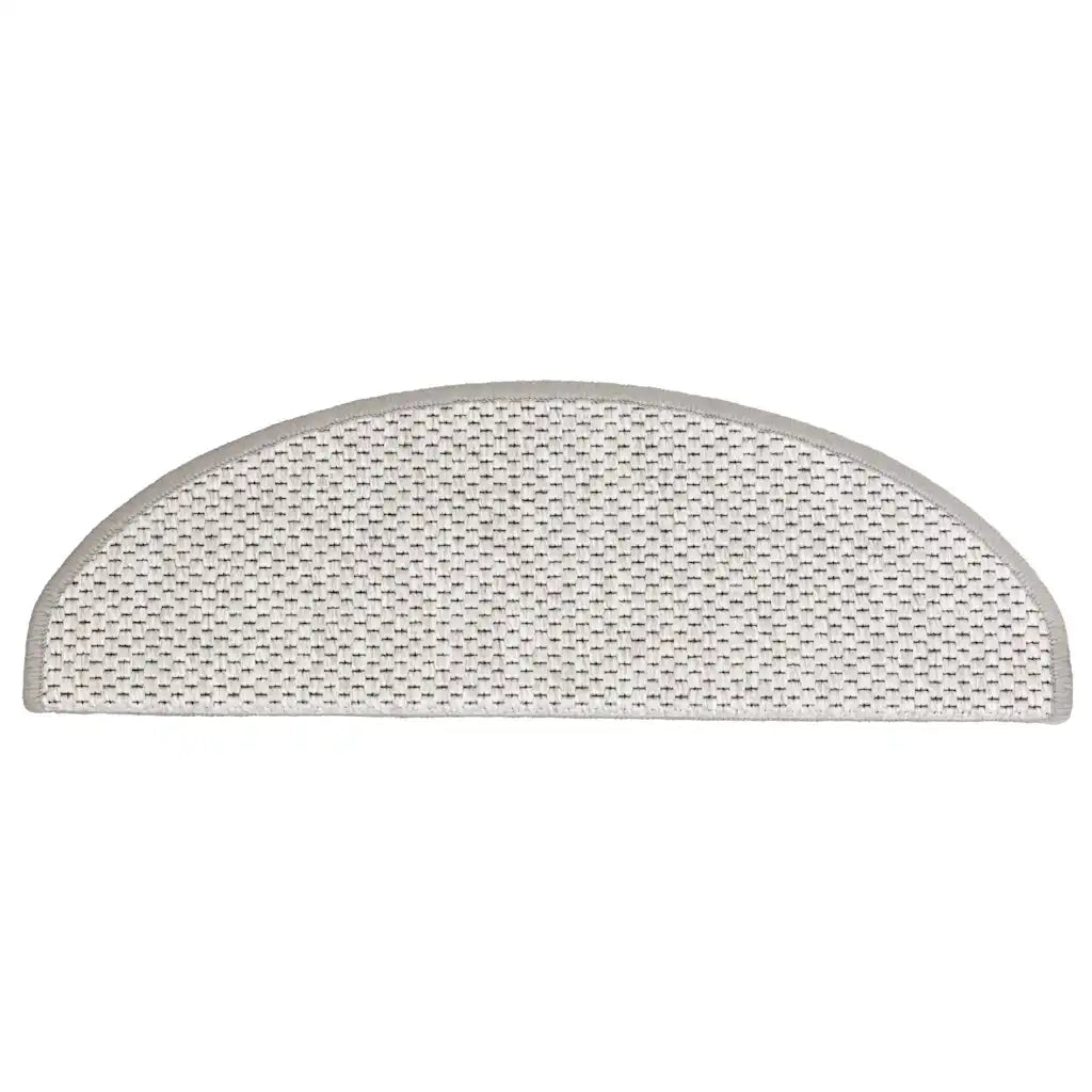 Tappeti Autoadesivi Scale Aspetto Sisal 15 pz | Gradini per Scale 65x21x4cm Platino