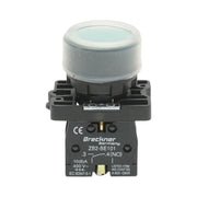 Pulsante di comando con coperchio di protezione verde IP65, 1NO, 400V/10A, LAY5-EP31 Breckner Germany