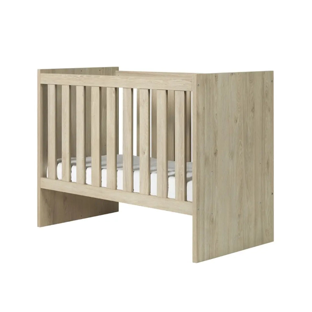 Lettino robusto 60x120 trasformabile in letto per bambini 90x200, colore rovere chiaro, collezione DANAÉ.