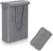Asciugamani con coperchio e contenitore - grigio scuro 1 pezzo asciugamani asciugamani piccoli pieghevoli maniglia portatile per camere da letto, appartamenti, dormitori, caravan.