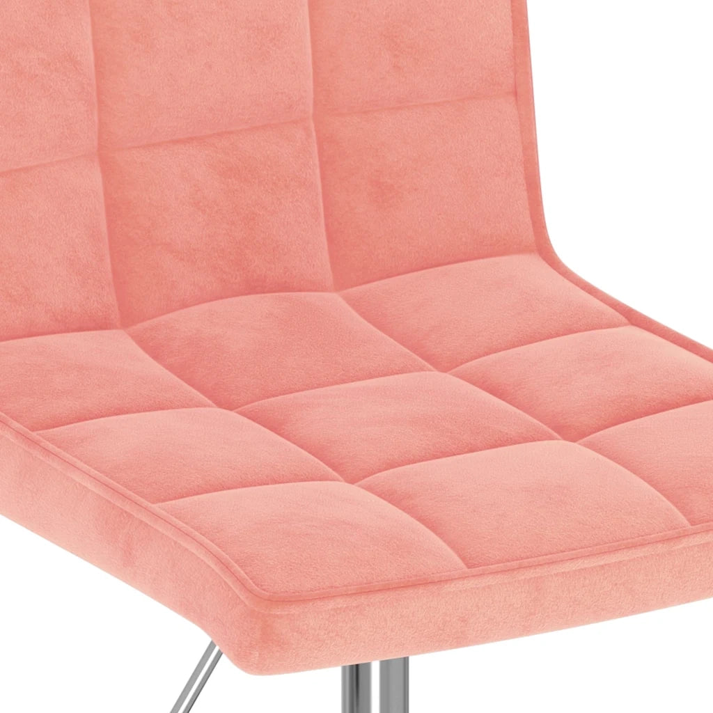Sedie da Pranzo Girevoli 2 pz Rosa in Velluto 335746