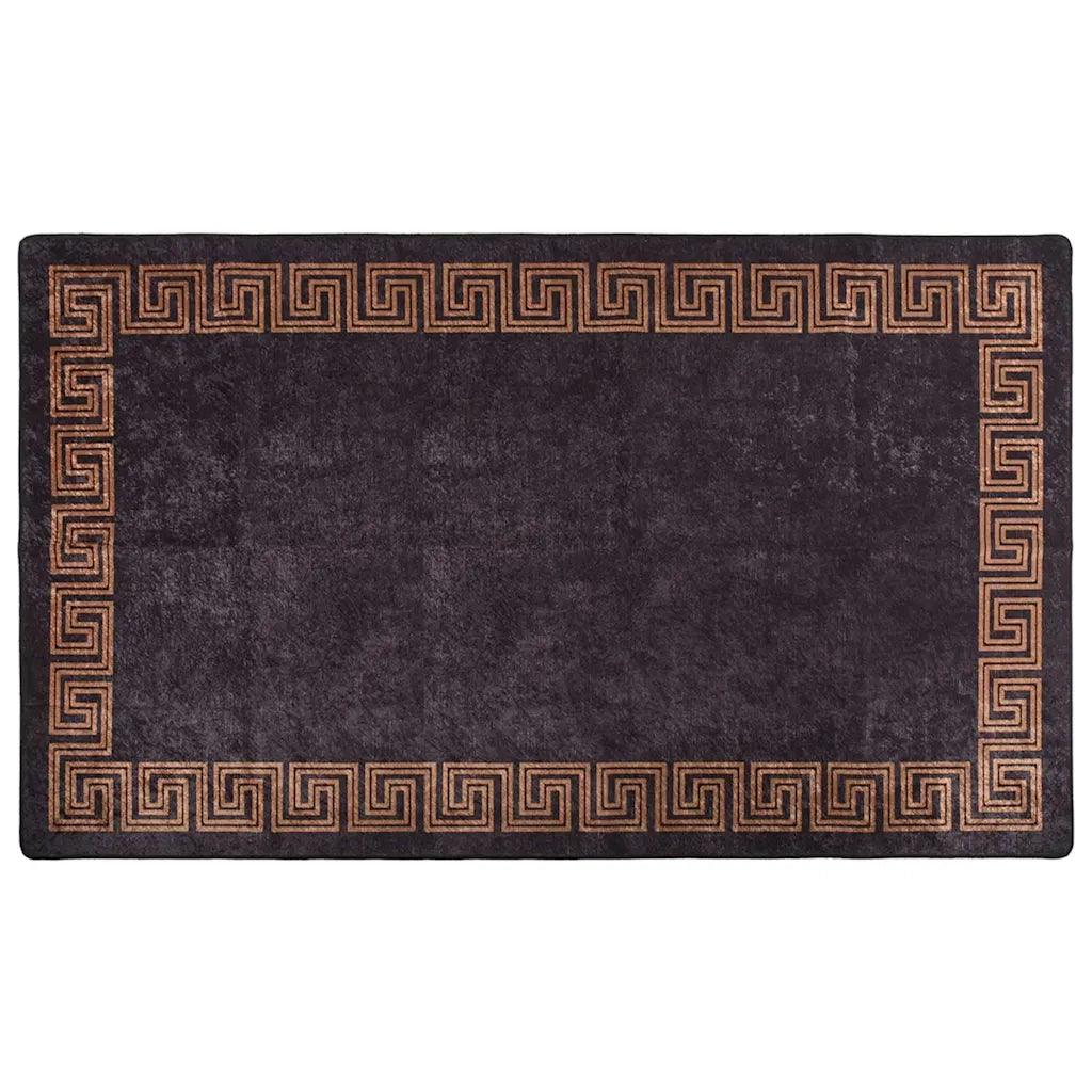 Tappeto Lavabile 190x300 cm Nero e Oro 337932