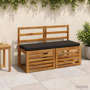 Cuscini per Panchina a 2 Pezzi SOEST 2 pz 100% Poliestere Nero 948821