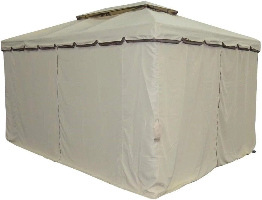 VERDELOOK Roma, Gazebo in alluminio verniciato, 3x3 m, telo in poliestere beige
