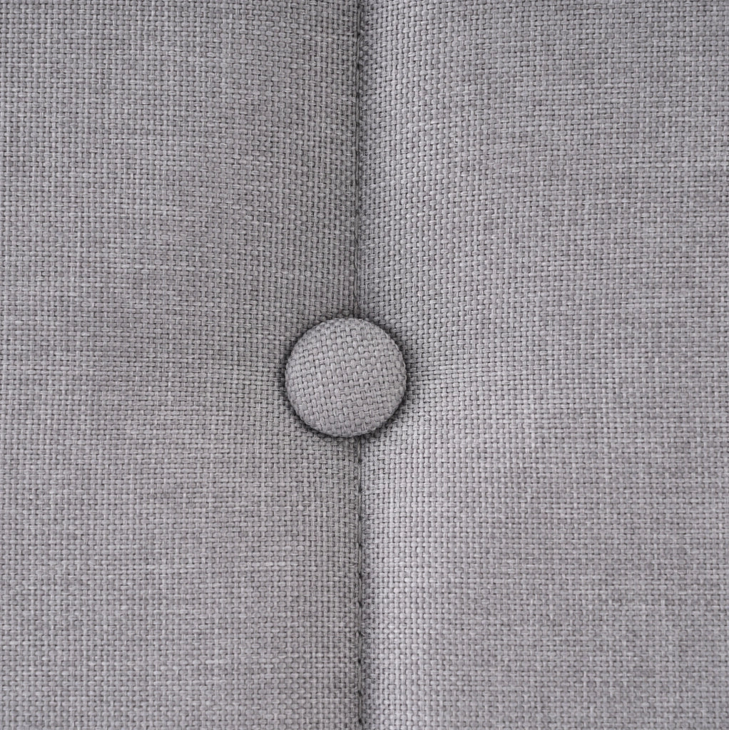 Letto matrimoniale imbottito grigio 140x200 cm con materasso, USB e Type-C