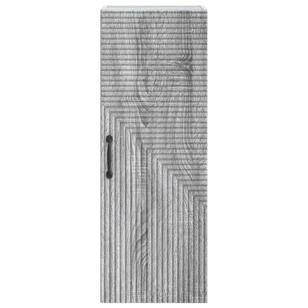 Mobiletto a muro Sonoma grigio 33 x 34,5 x 90 cm 898591