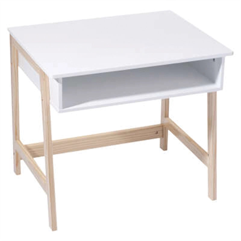 Mini Scrivania in legno bianca L58 x P46,3 x H52 cm