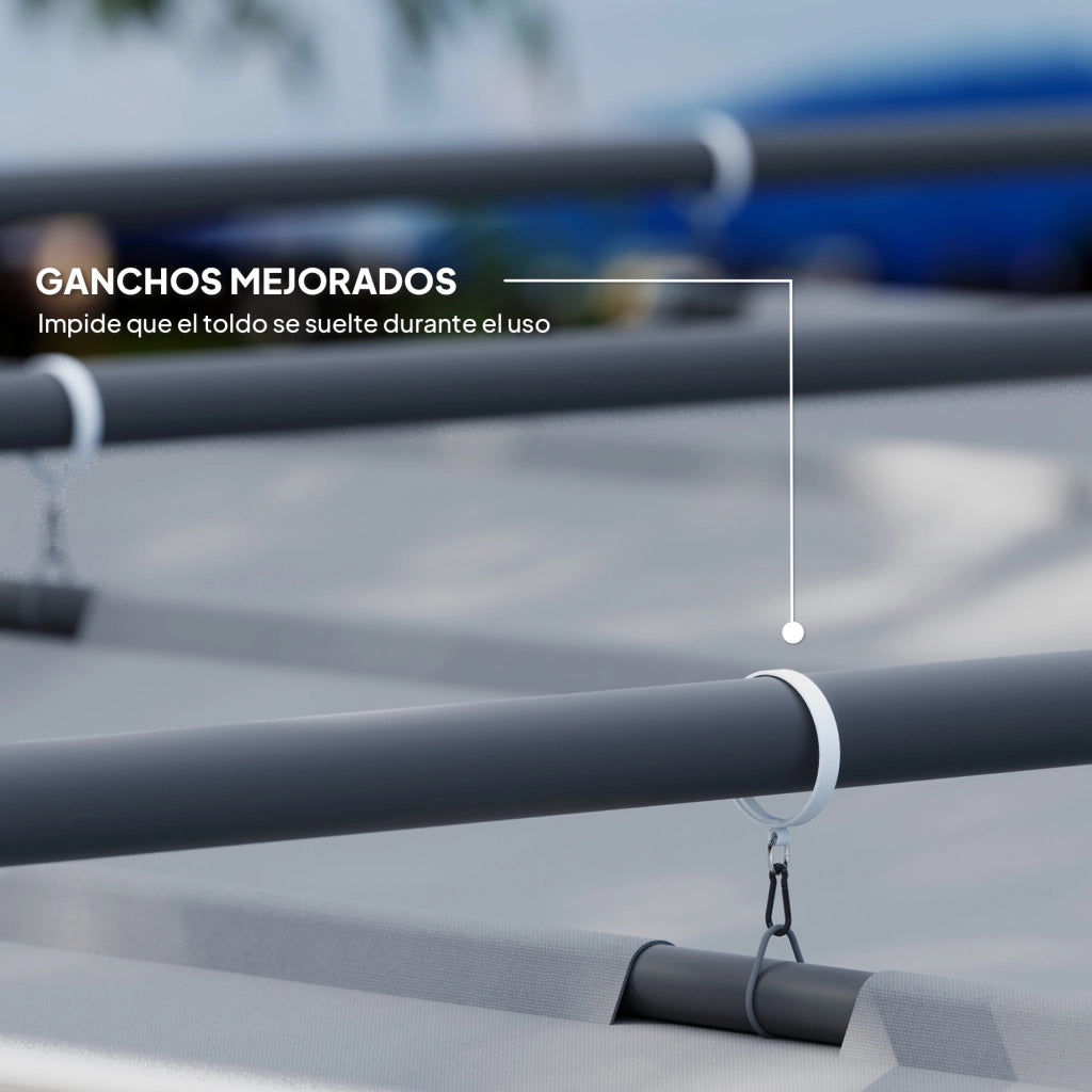 Pergola da giardino con tetto retrattile ¨C Minimal ¨C 3x3 m grigio
