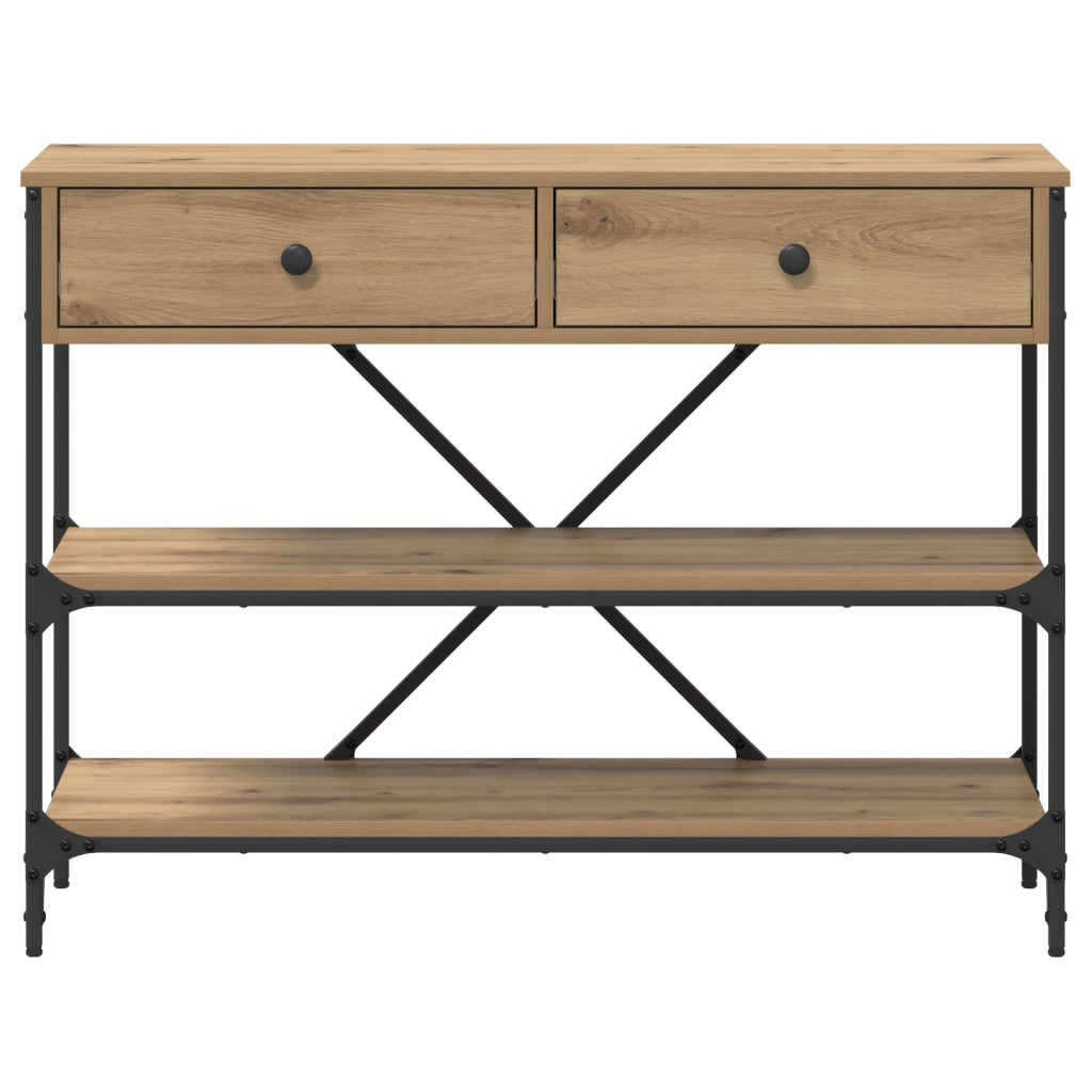 Tavolo Console Rovere Artigianale 100x34.5x75 cm Legno ingegnerizzato