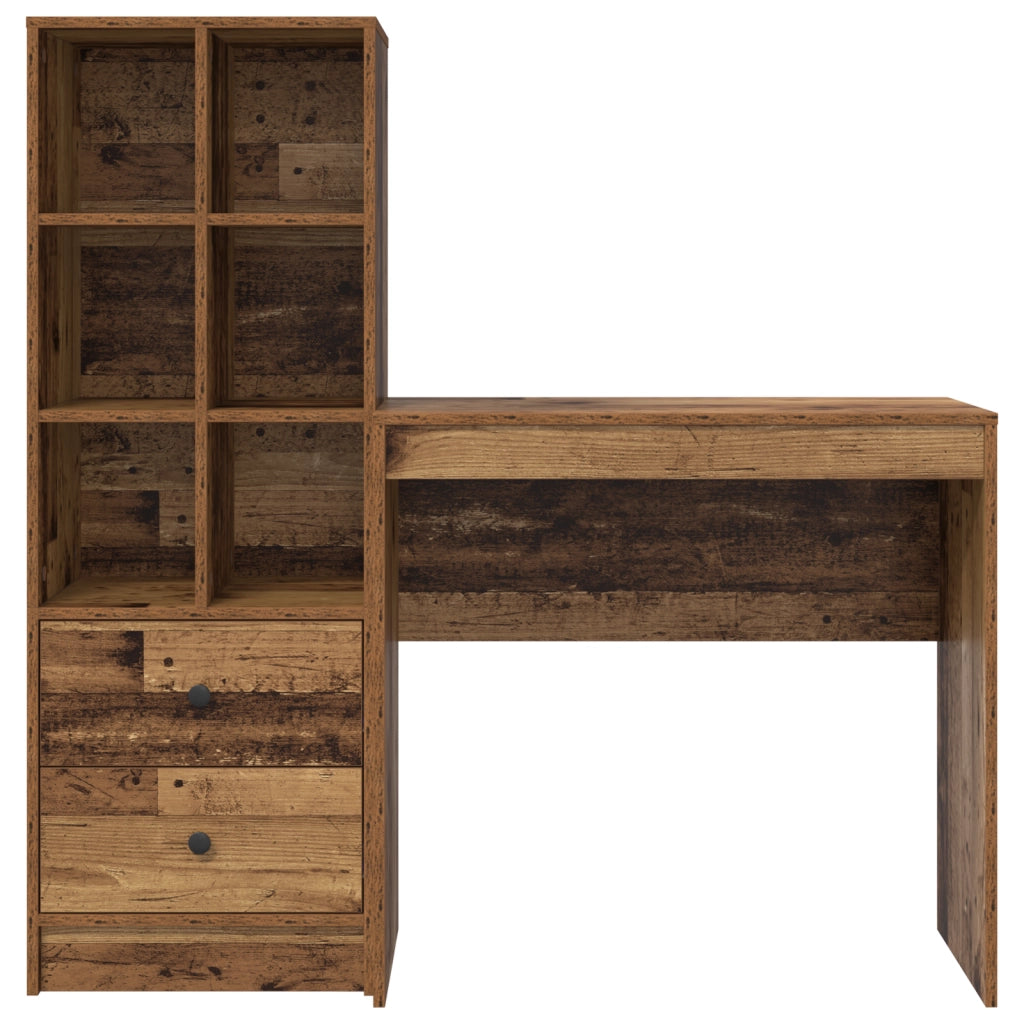 Scrivania con stoccaggio Legno riciclato Legno ingegnerizzato