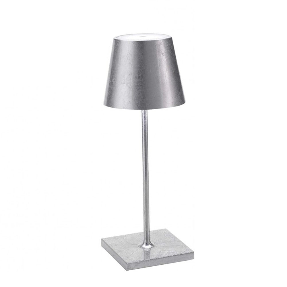 Lampada Tavolo Led Senza Fili Ricaricabile Usb Per Interno Esterno Luce Calda  Silver       